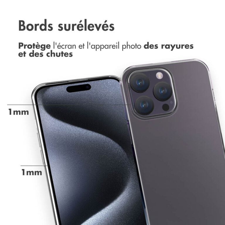 Accezz Clear Backcover Apple iPhone 15 Pro Max - Transparant - Afbeelding 8