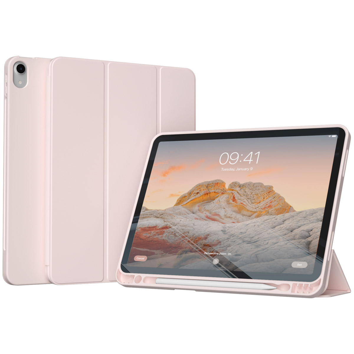 Accezz Smart Silicone Bookcase Apple iPad 11 (2025) 11 inch A16 / iPad 10 (2022) 10.9 inch - Roze - Afbeelding 2
