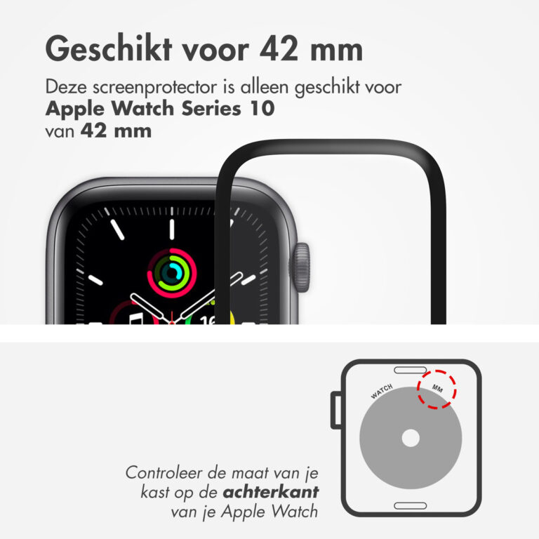 Accezz 2x Screenprotector met applicator Apple Watch Series 10 - 42 mm - Afbeelding 4