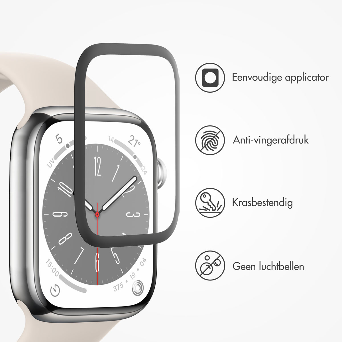 Accezz Screenprotector met applicator Apple Watch Series 10 / 11 - 46 mm - Afbeelding 10