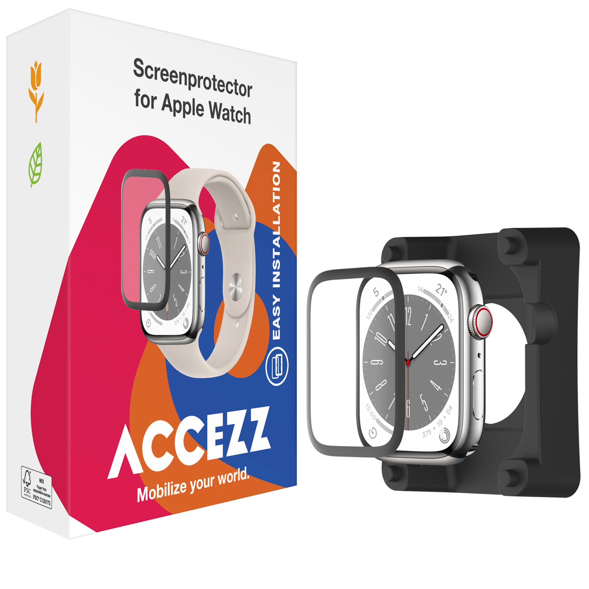 Accezz Screenprotector met applicator Apple Watch Series 10 / 11 - 42 mm - Afbeelding 3