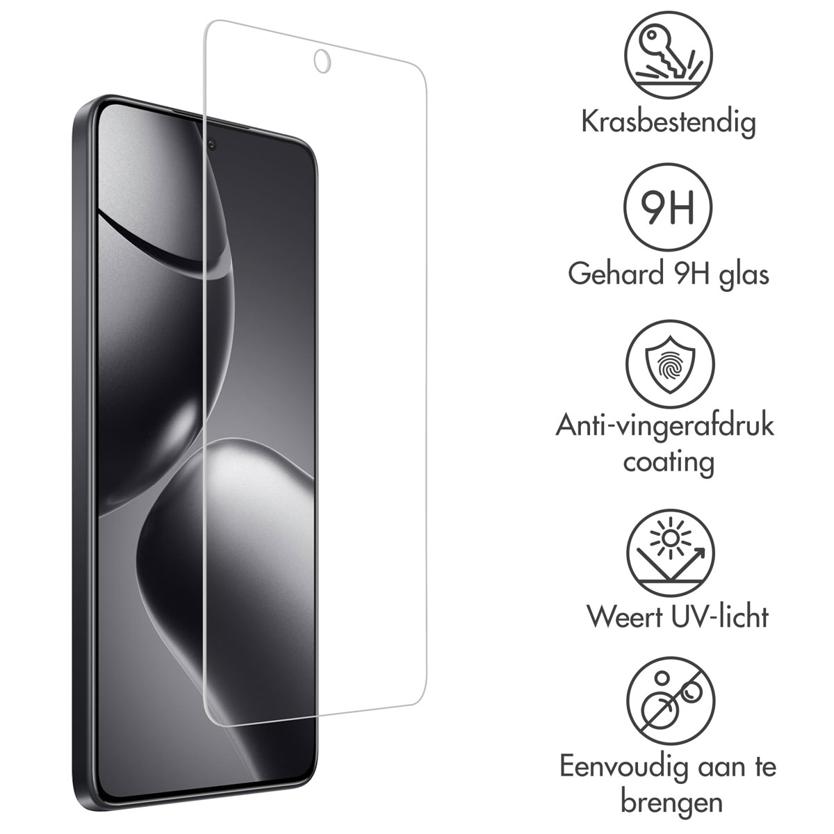 Accezz Gehard Glas Screenprotector Xiaomi 14T / 14T Pro - Afbeelding 4