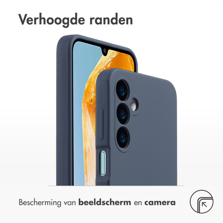 Accezz Liquid Silicone Backcover Samsung Galaxy A16 - Donkerblauw - Afbeelding 3