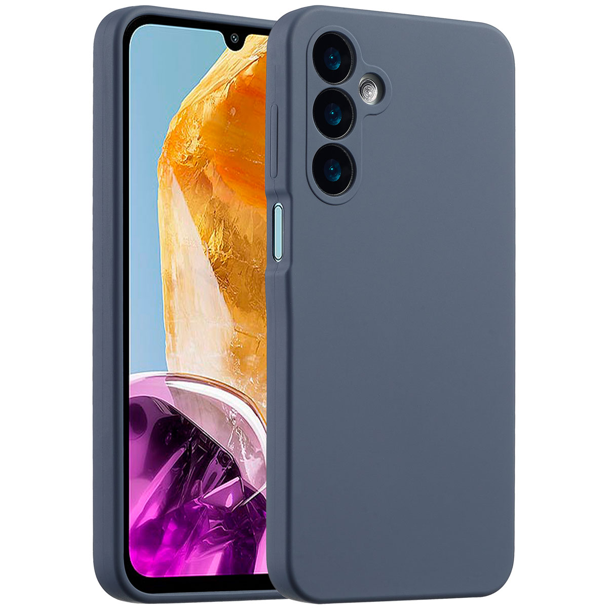 Accezz Liquid Silicone Backcover Samsung Galaxy A16 – Donkerblauw