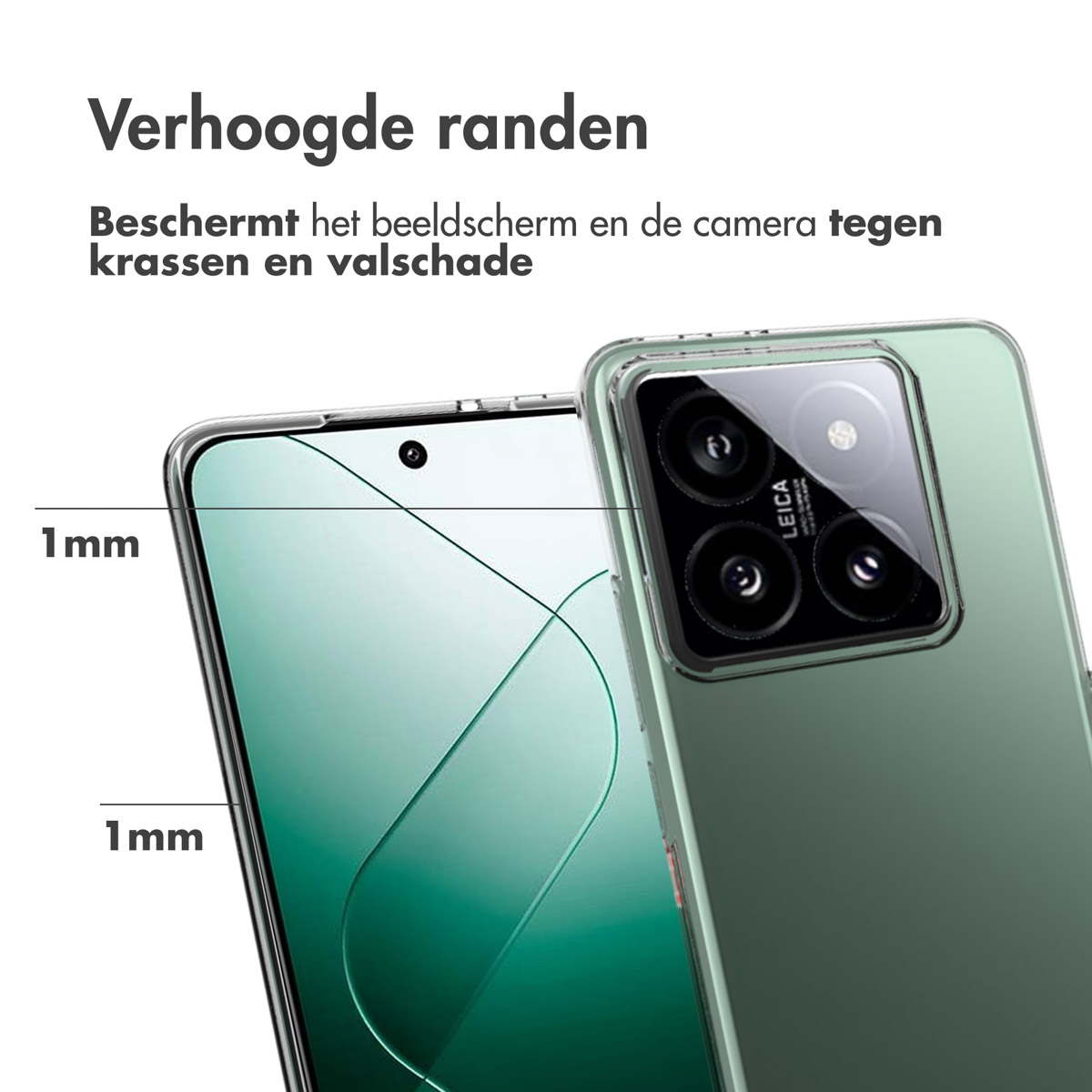 Accezz Clear Backcover Xiaomi 14T Pro - Transparant - Afbeelding 4