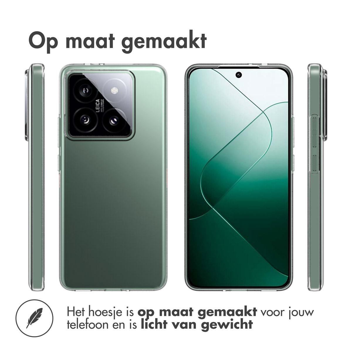 Accezz Clear Backcover Xiaomi 14T Pro - Transparant - Afbeelding 3