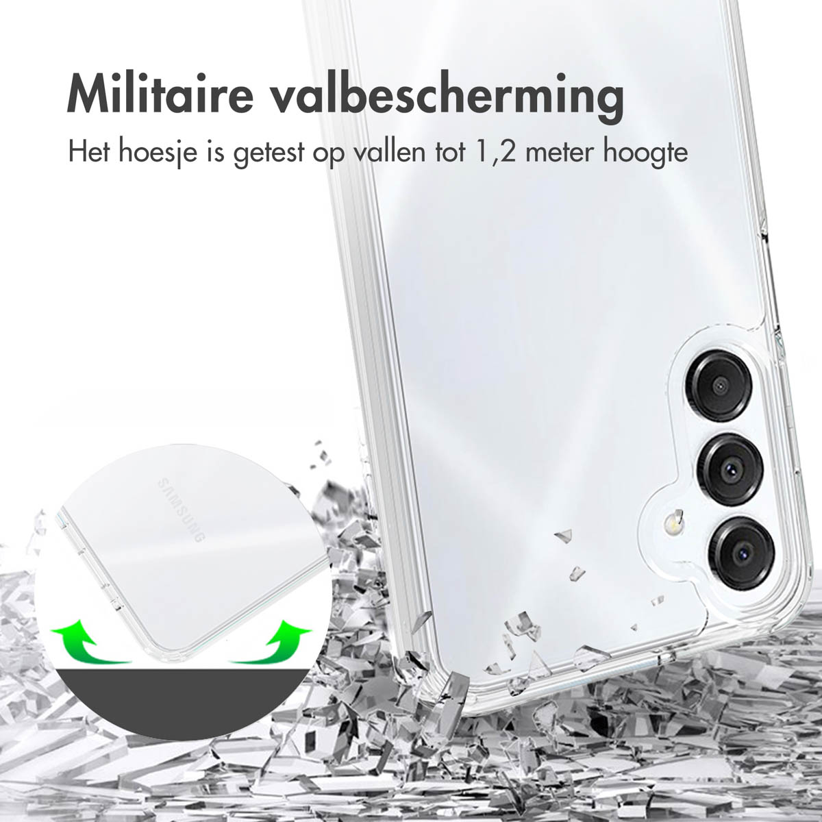 Accezz Xtreme Impact Backcover Samsung Galaxy A16 - Transparant - Afbeelding 6