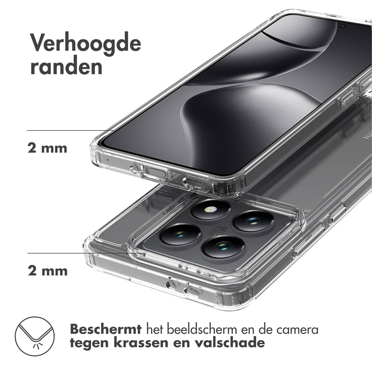 Accezz Xtreme Impact Backcover Xiaomi 14T Pro - Transparant - Afbeelding 7