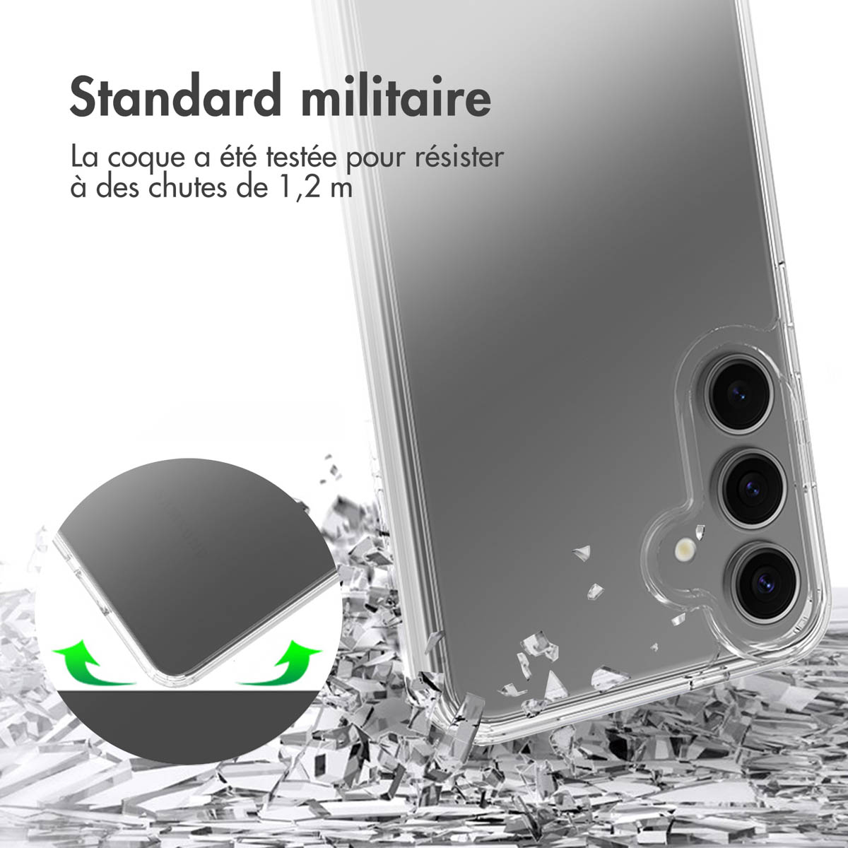 Accezz Xtreme Impact Backcover Samsung Galaxy S25 Plus - Transparant - Afbeelding 4