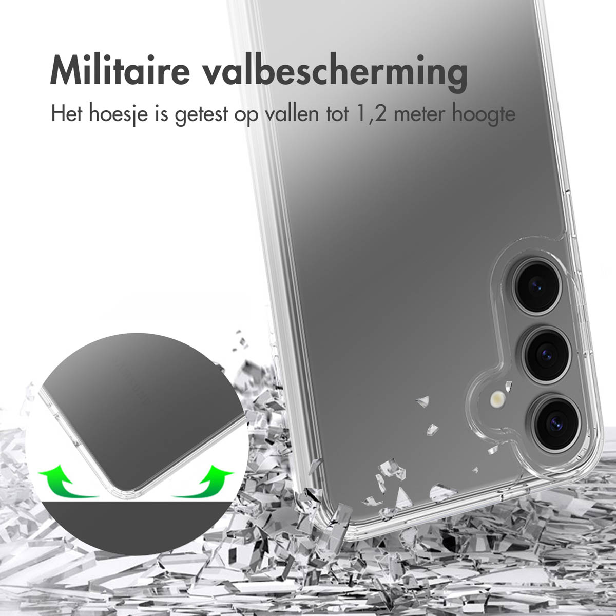 Accezz Xtreme Impact Backcover Samsung Galaxy S25 Plus - Transparant - Afbeelding 6