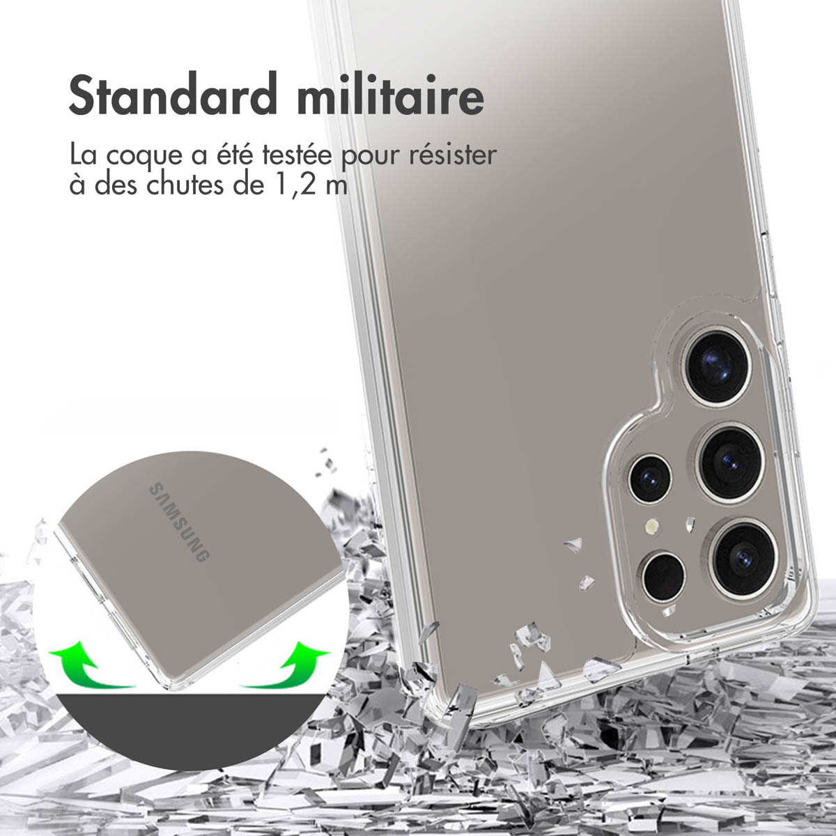 Accezz Xtreme Impact Backcover Samsung Galaxy S25 Ultra - Transparant - Afbeelding 7