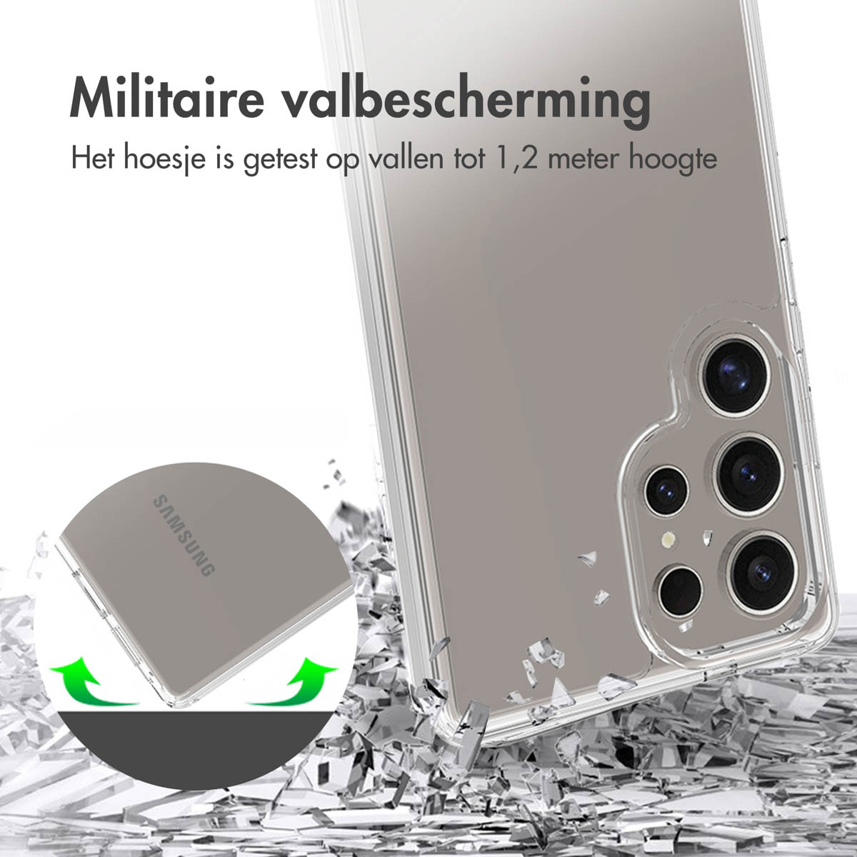 Accezz Xtreme Impact Backcover Samsung Galaxy S25 Ultra - Transparant - Afbeelding 2