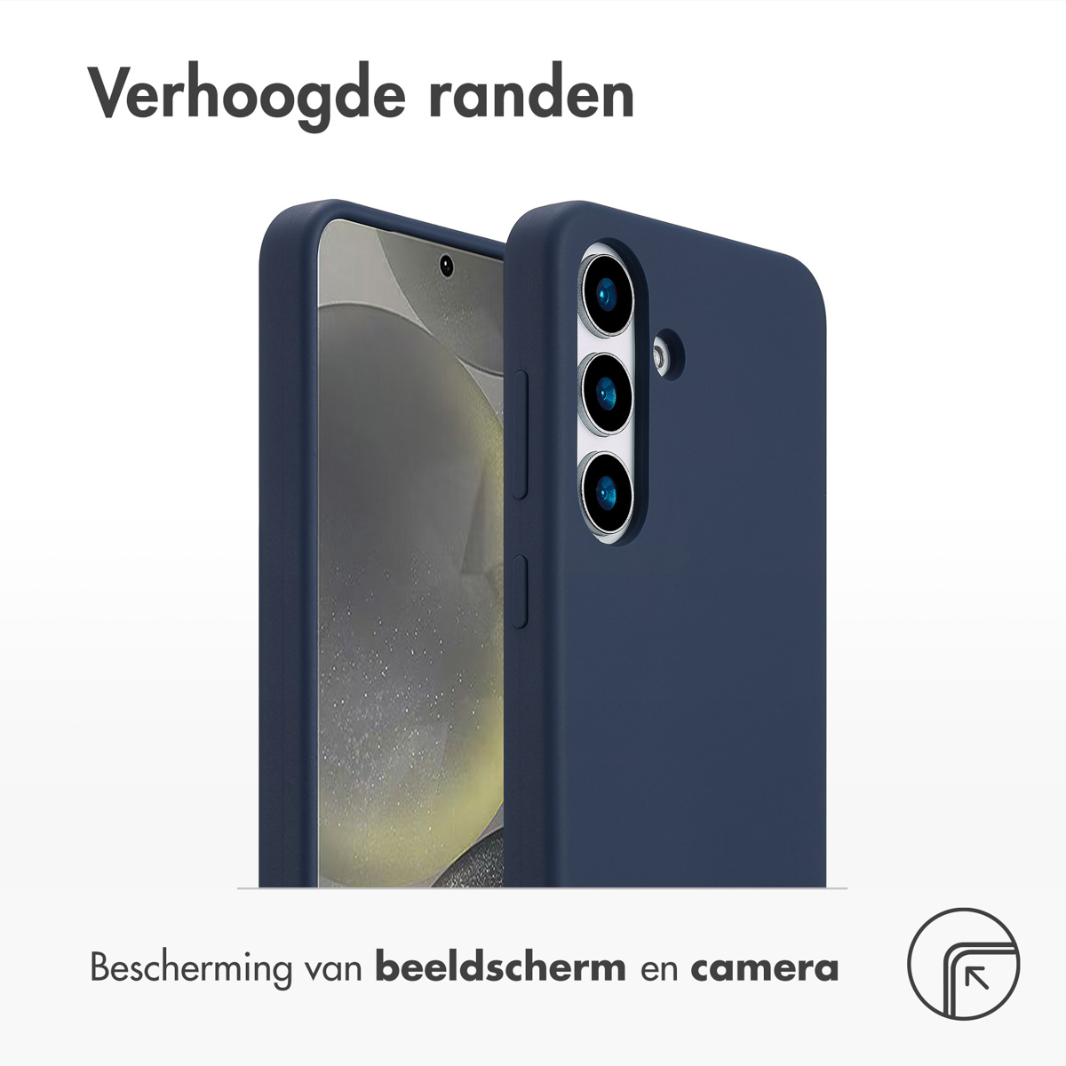 Accezz Liquid Silicone Backcover met MagSafe Samsung Galaxy S25 - Donkerblauw - Afbeelding 2