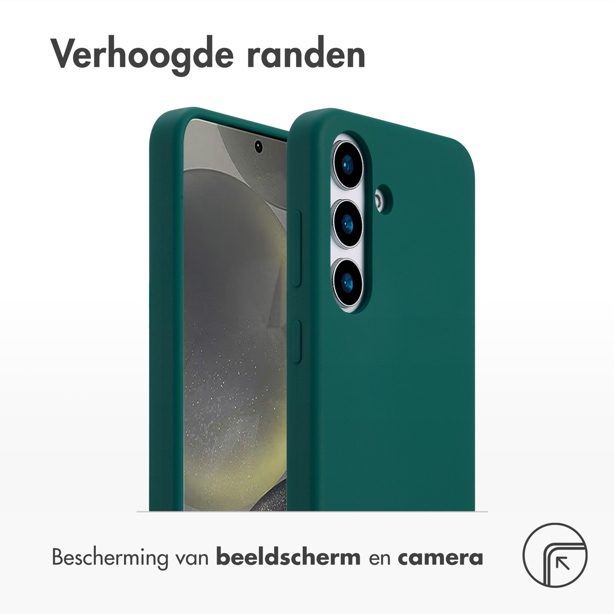 Accezz Liquid Silicone Backcover met MagSafe Samsung Galaxy S25 - Forest Green - Afbeelding 2