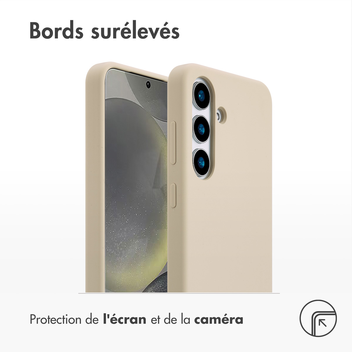 Accezz Liquid Silicone Backcover met MagSafe Samsung Galaxy S25 - Stone - Afbeelding 5