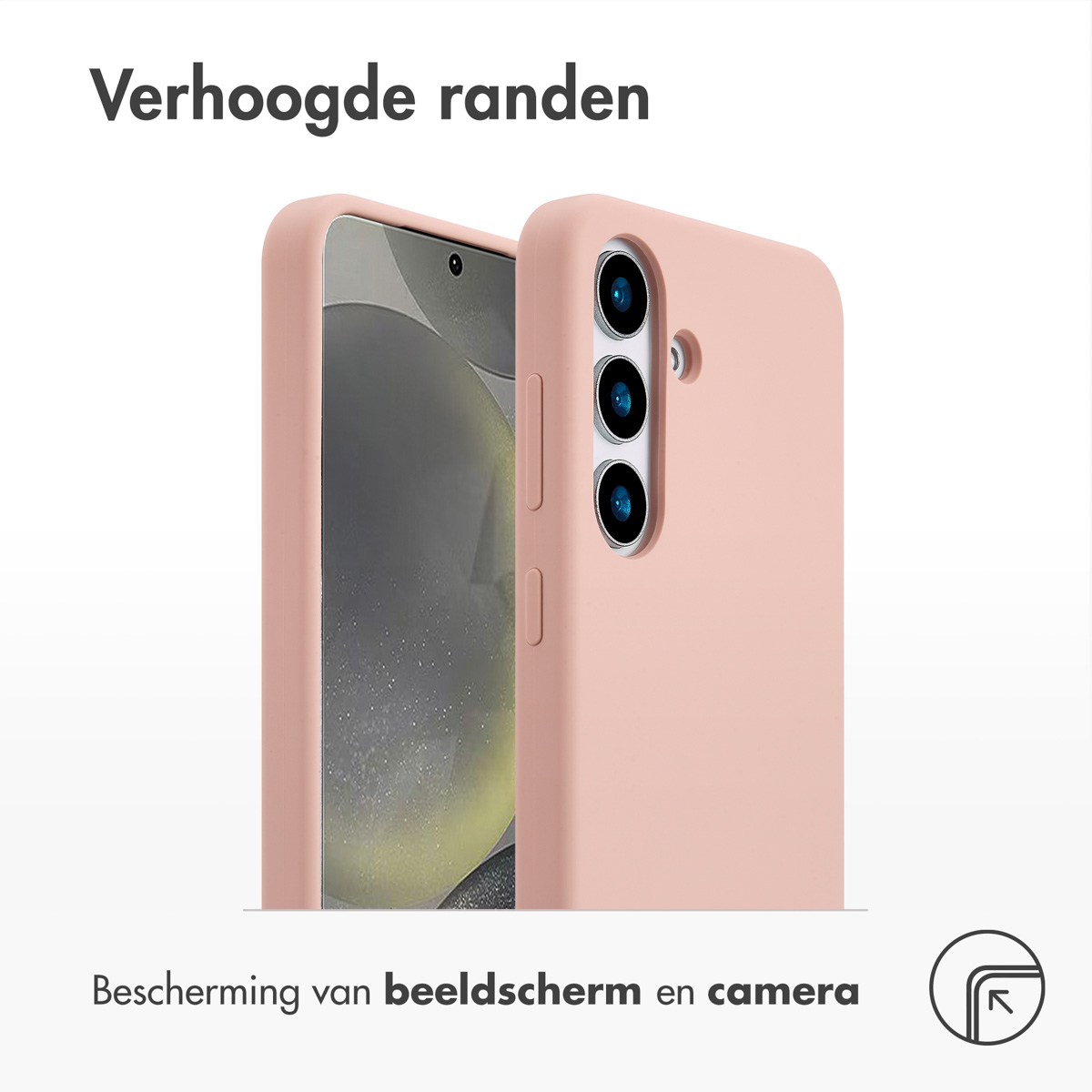 Accezz Liquid Silicone Backcover met MagSafe Samsung Galaxy S25 - Roze - Afbeelding 2