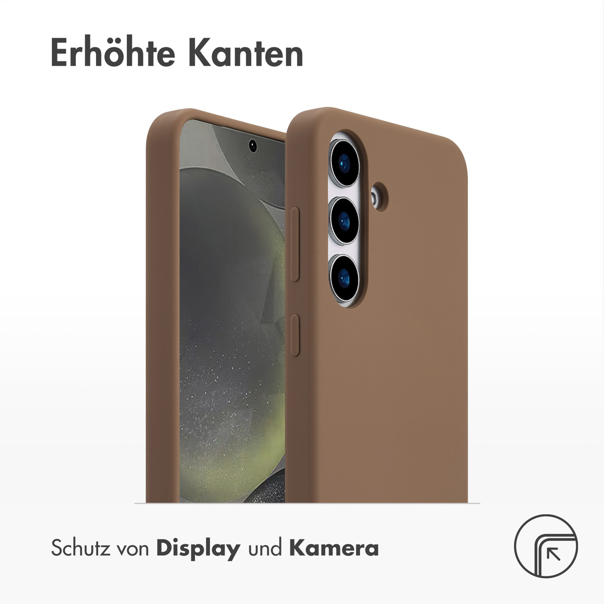 Accezz Liquid Silicone Backcover met MagSafe Samsung Galaxy S25 - Lichtbruin - Afbeelding 8