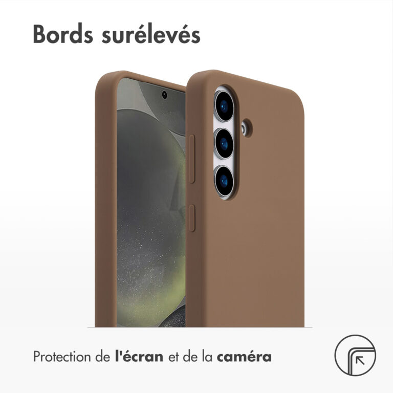 Accezz Liquid Silicone Backcover met MagSafe Samsung Galaxy S25 - Lichtbruin - Afbeelding 8