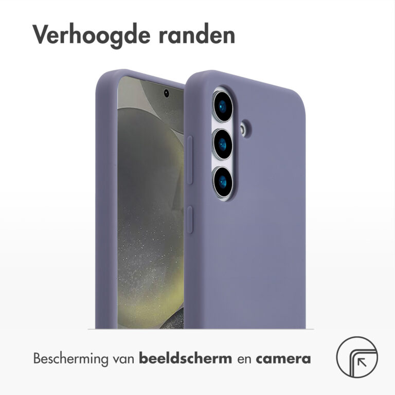 Accezz Liquid Silicone Backcover met MagSafe Samsung Galaxy S25 - Lavender Gray - Afbeelding 8