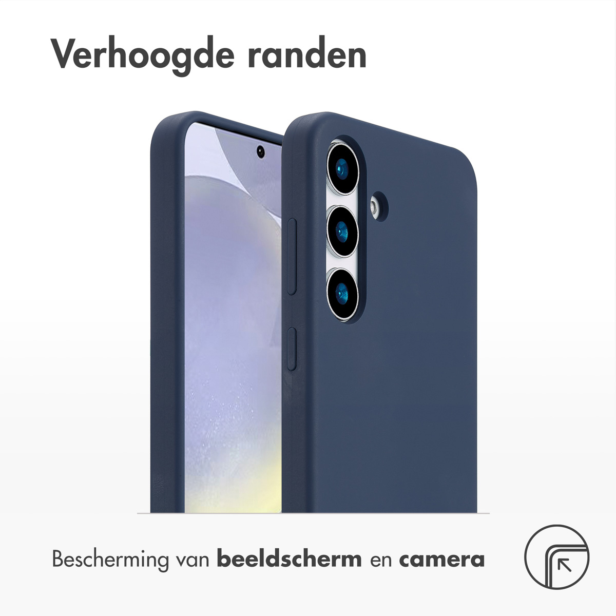 Accezz Liquid Silicone Backcover met MagSafe Samsung Galaxy S25 Plus - Donkerblauw - Afbeelding 2