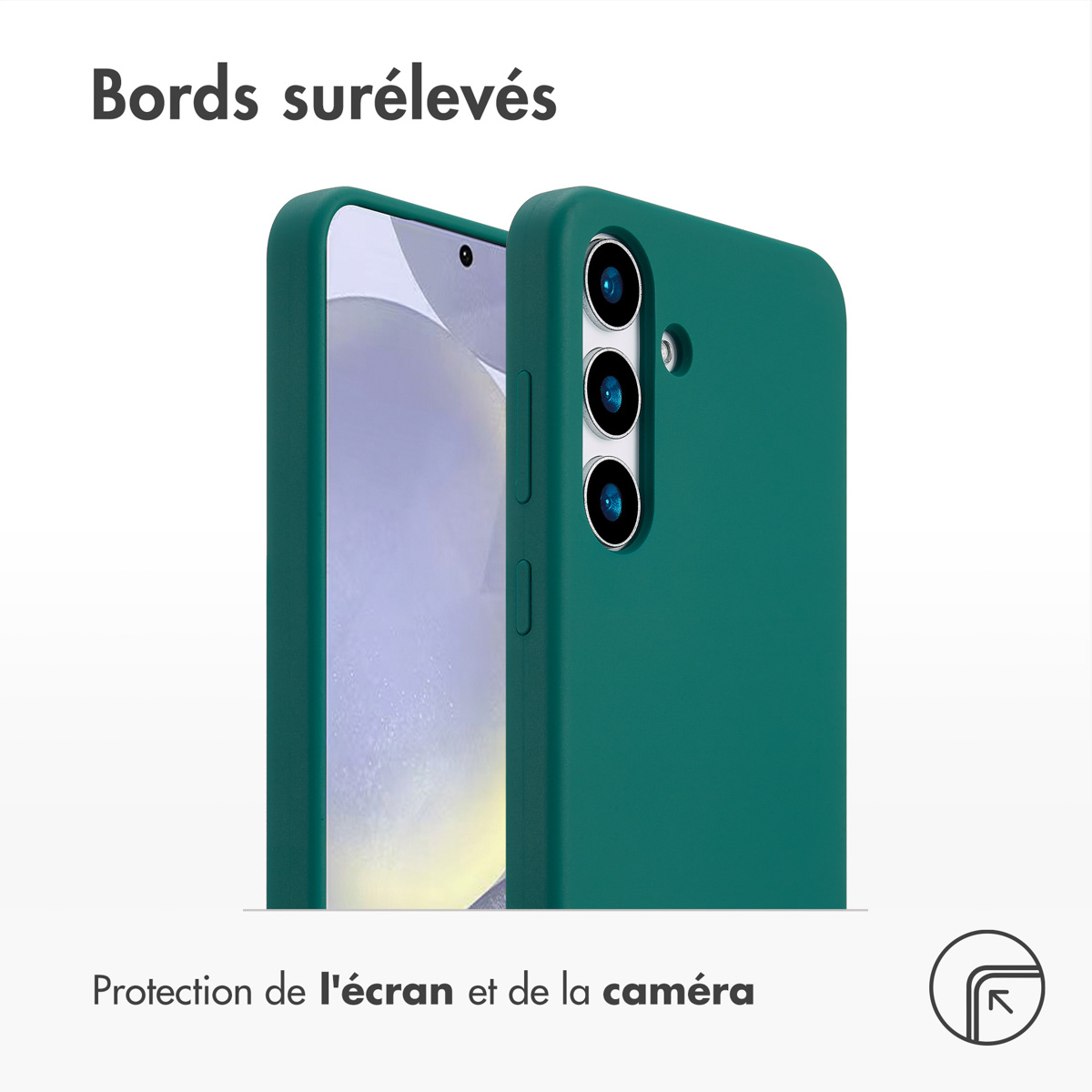 Accezz Liquid Silicone Backcover met MagSafe Samsung Galaxy S25 Plus - Forest Green - Afbeelding 5