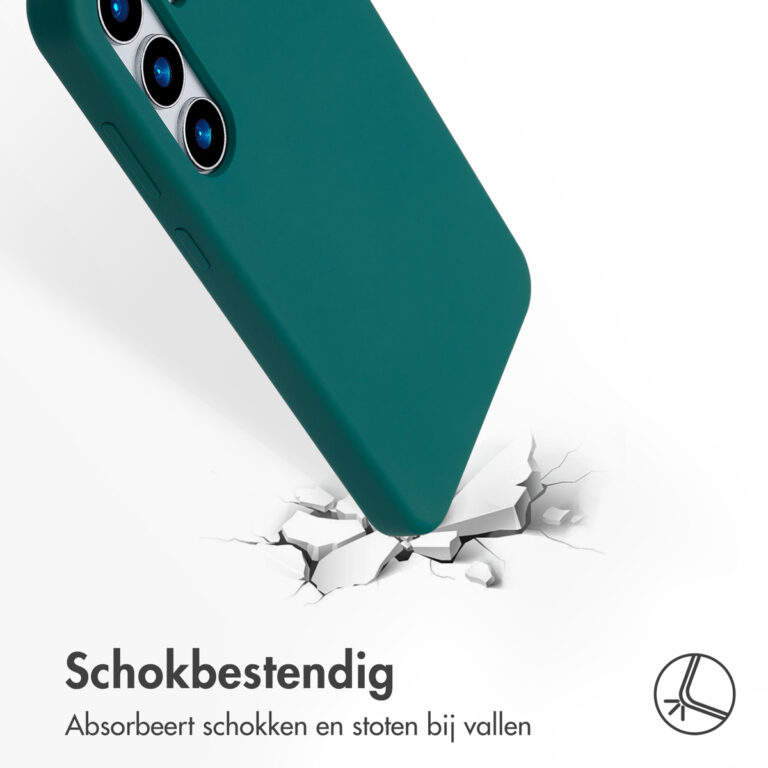 Accezz Liquid Silicone Backcover met MagSafe Samsung Galaxy S25 Plus - Forest Green - Afbeelding 6