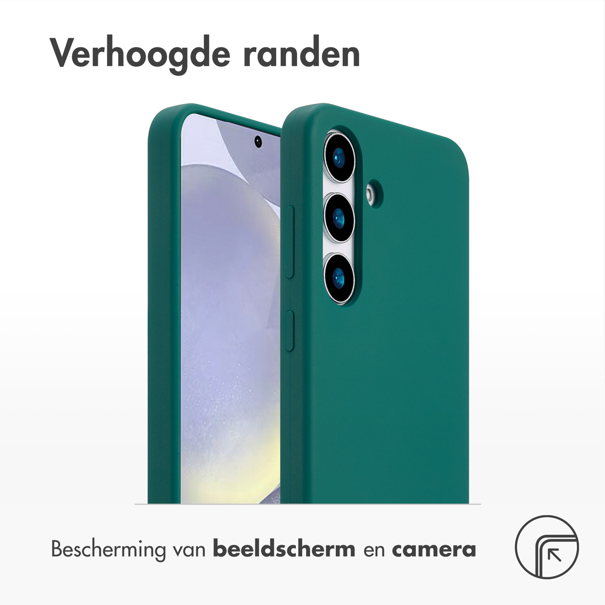 Accezz Liquid Silicone Backcover met MagSafe Samsung Galaxy S25 Plus - Forest Green - Afbeelding 2