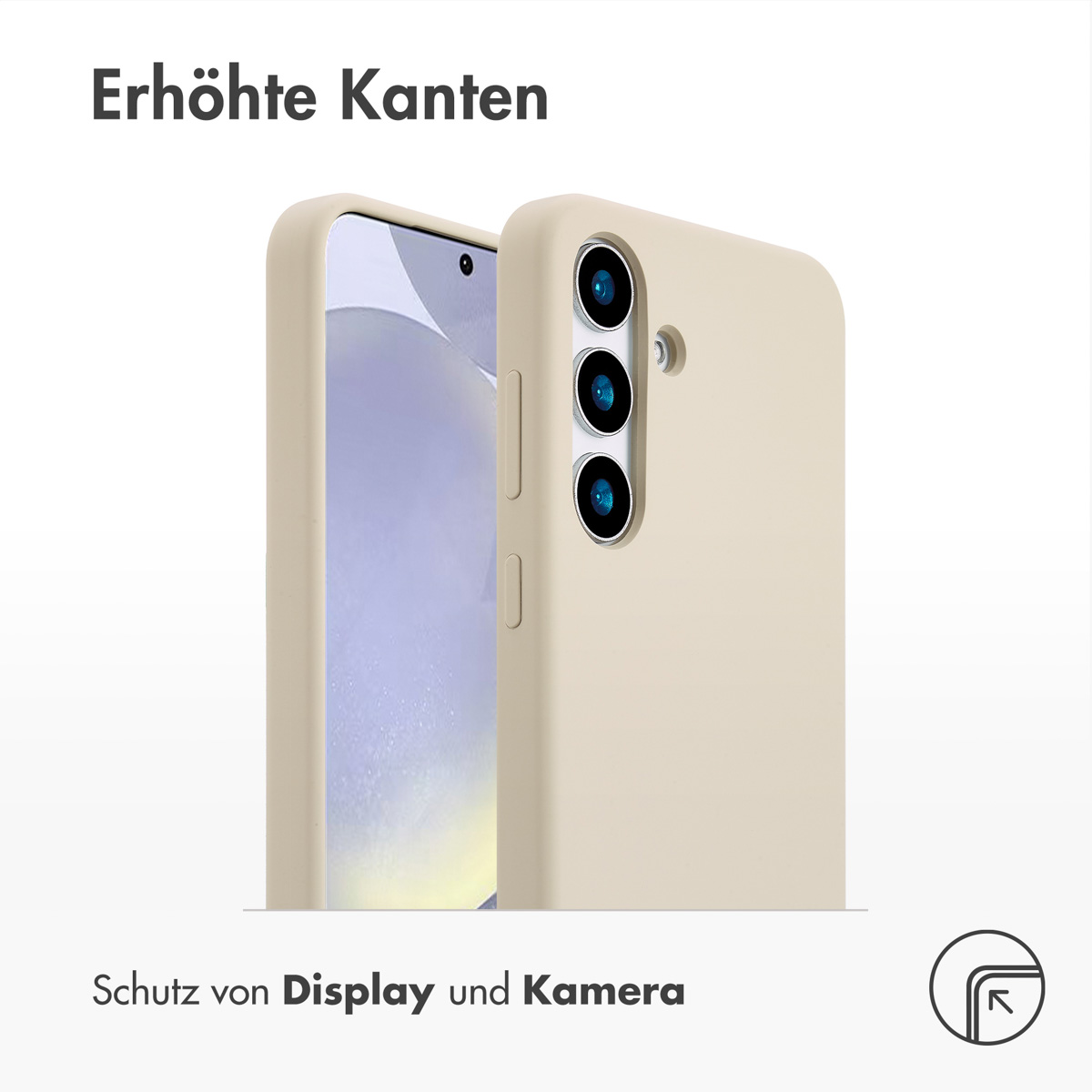 Accezz Liquid Silicone Backcover met MagSafe Samsung Galaxy S25 Plus - Stone - Afbeelding 8