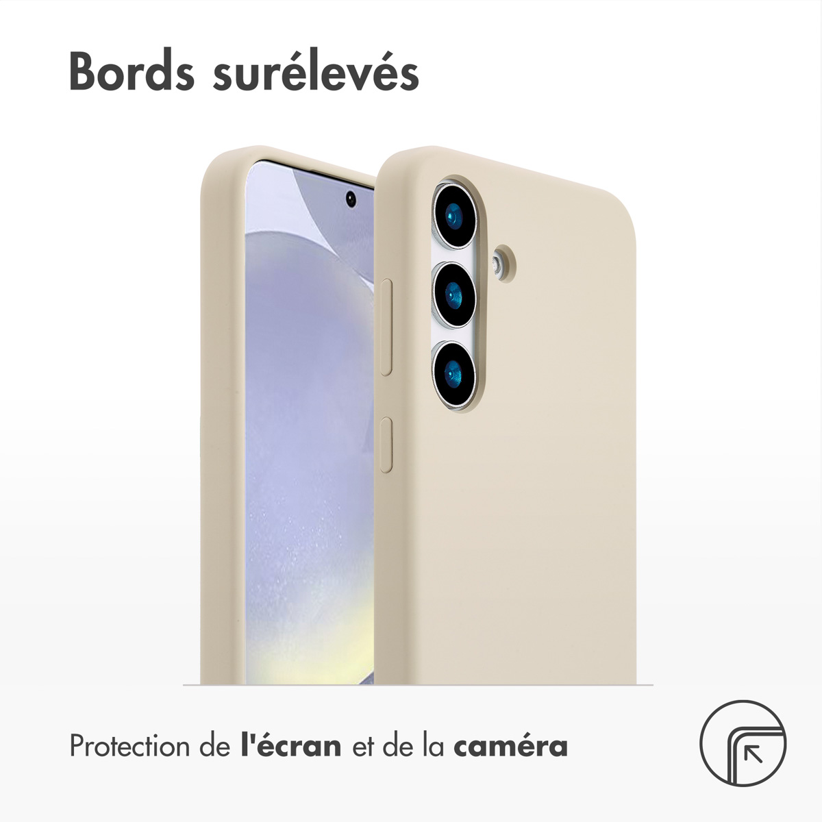 Accezz Liquid Silicone Backcover met MagSafe Samsung Galaxy S25 Plus - Stone - Afbeelding 5