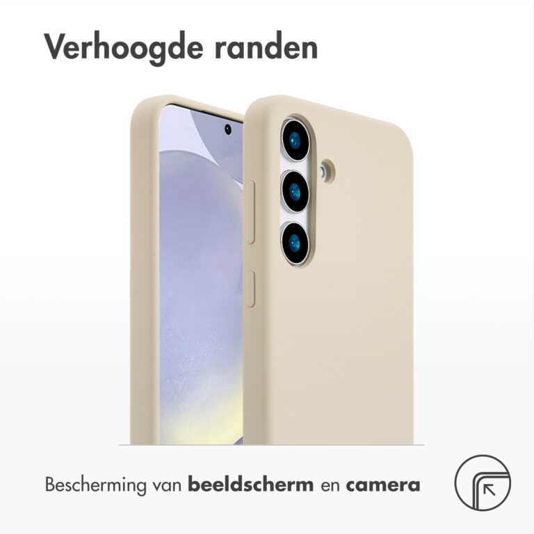 Accezz Liquid Silicone Backcover met MagSafe Samsung Galaxy S25 Plus - Stone - Afbeelding 8