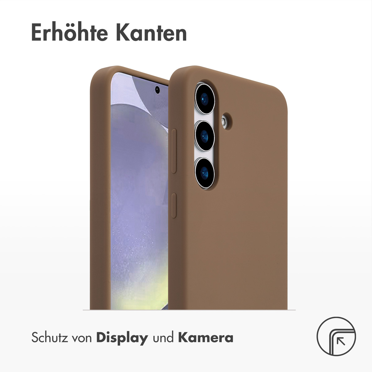 Accezz Liquid Silicone Backcover met MagSafe Samsung Galaxy S25 Plus - Lichtbruin - Afbeelding 9