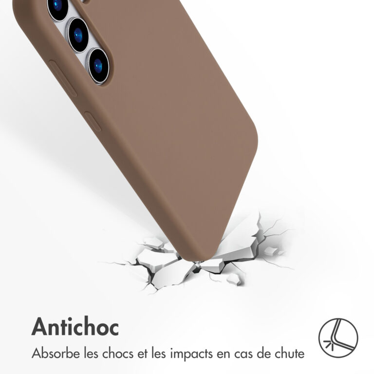 Accezz Liquid Silicone Backcover met MagSafe Samsung Galaxy S25 Plus - Lichtbruin - Afbeelding 9