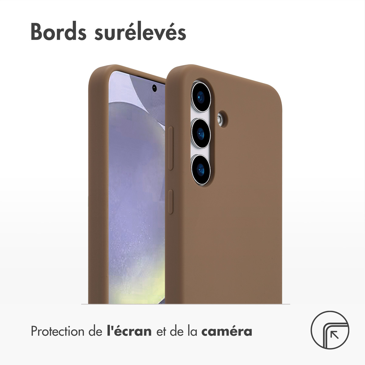 Accezz Liquid Silicone Backcover met MagSafe Samsung Galaxy S25 Plus - Lichtbruin - Afbeelding 5