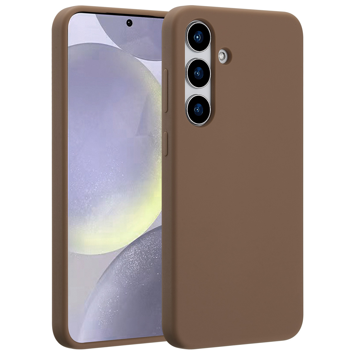 Accezz Liquid Silicone Backcover met MagSafe Samsung Galaxy S25 Plus - Lichtbruin - Afbeelding 4