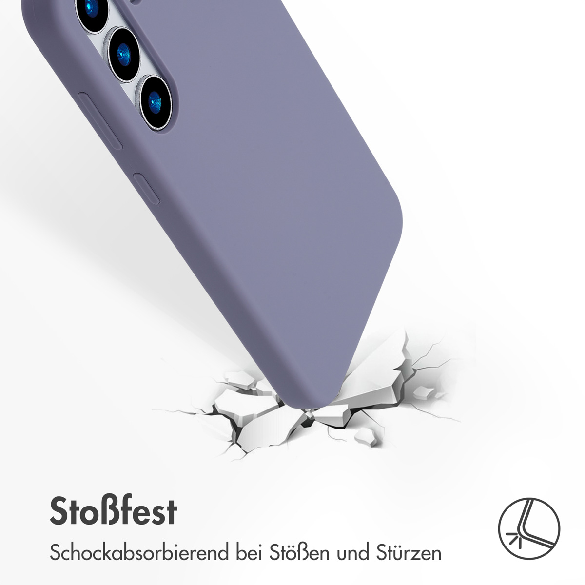Accezz Liquid Silicone Backcover met MagSafe Samsung Galaxy S25 Plus - Lavender Gray - Afbeelding 8