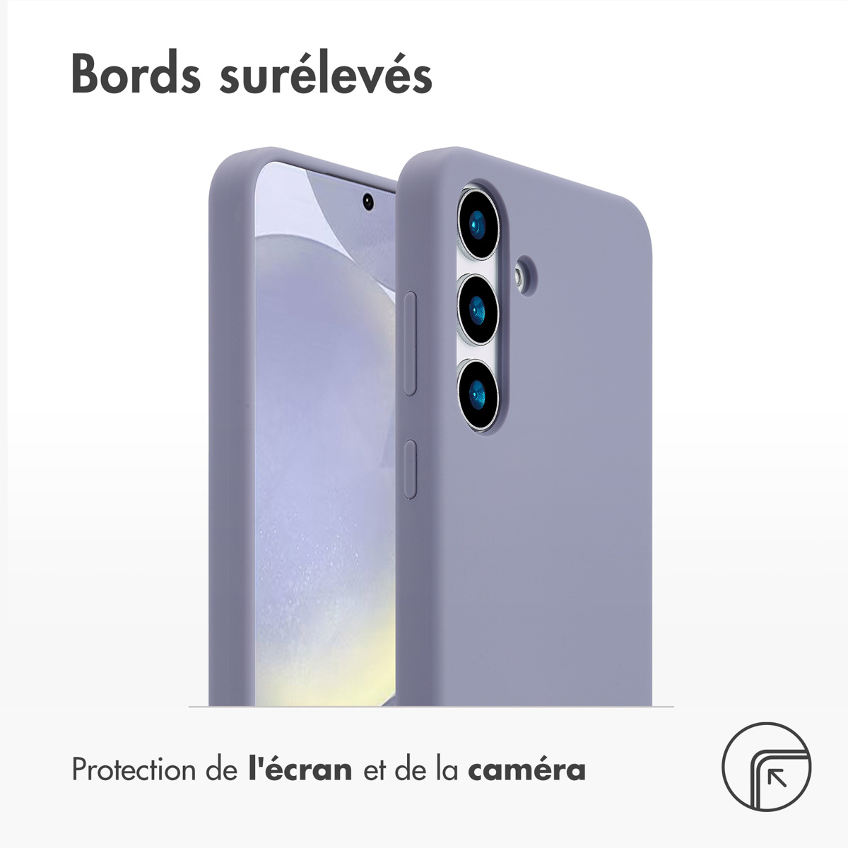 Accezz Liquid Silicone Backcover met MagSafe Samsung Galaxy S25 Plus - Lavender Gray - Afbeelding 5