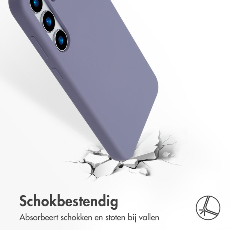 Accezz Liquid Silicone Backcover met MagSafe Samsung Galaxy S25 Plus - Lavender Gray - Afbeelding 9