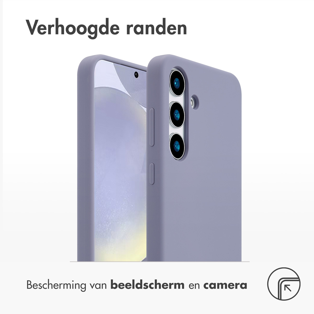 Accezz Liquid Silicone Backcover met MagSafe Samsung Galaxy S25 Plus - Lavender Gray - Afbeelding 2