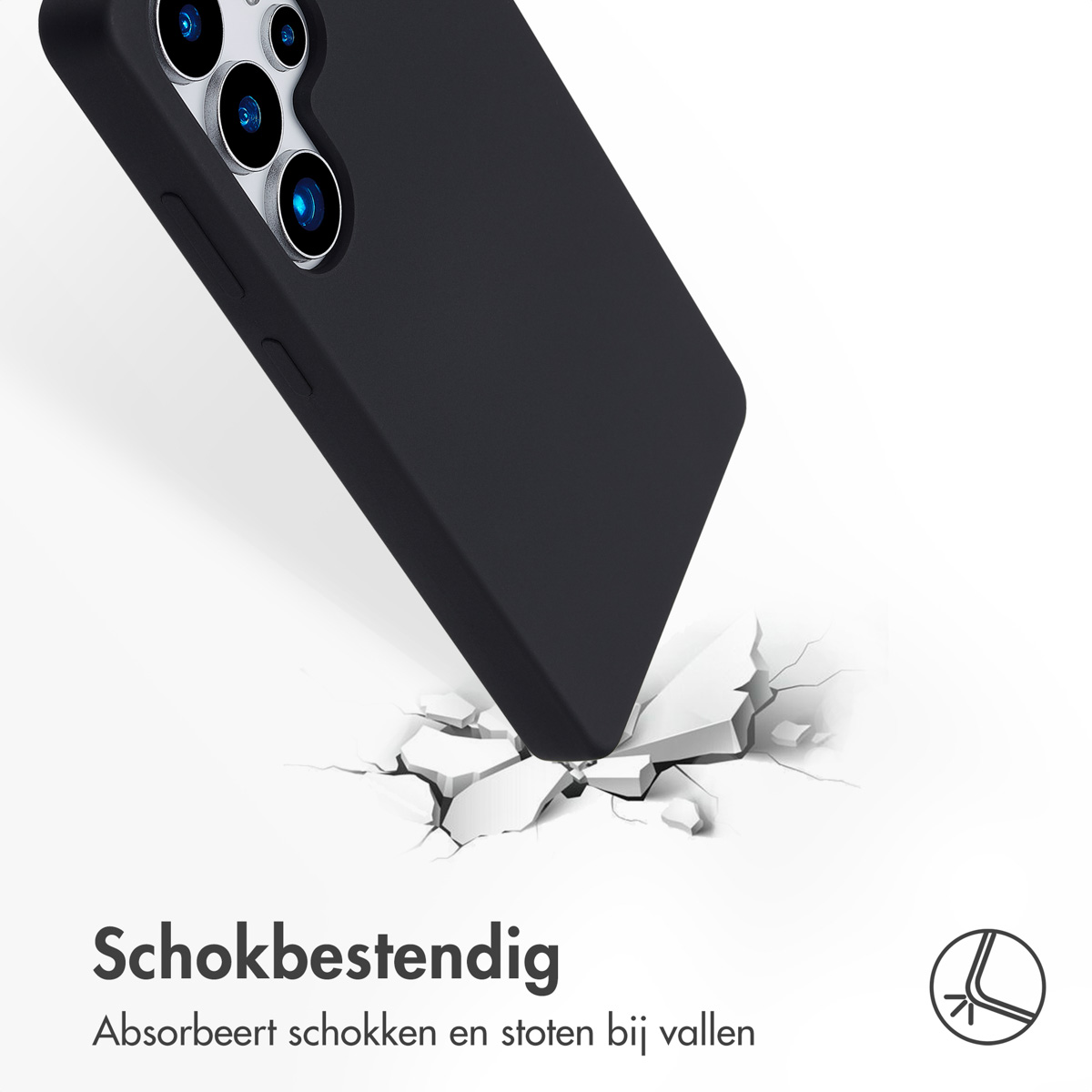 Accezz Liquid Silicone Backcover met MagSafe Samsung Galaxy S25 Ultra - Zwart - Afbeelding 3