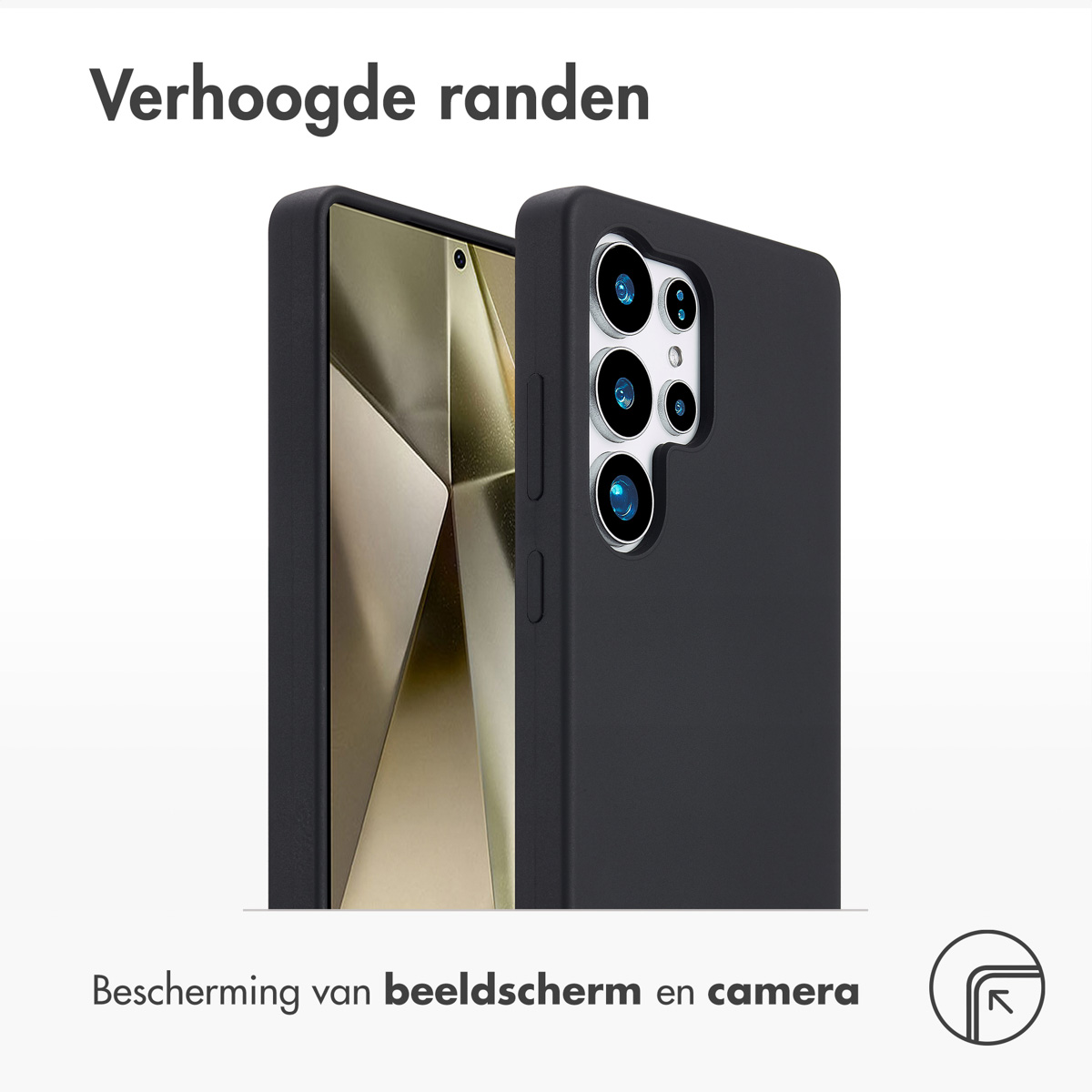 Accezz Liquid Silicone Backcover met MagSafe Samsung Galaxy S25 Ultra - Zwart - Afbeelding 2