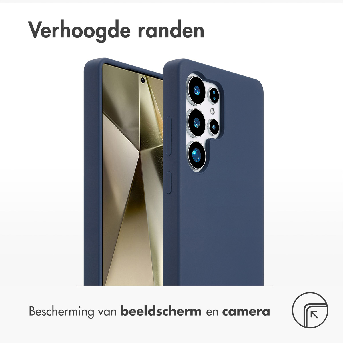 Accezz Liquid Silicone Backcover met MagSafe Samsung Galaxy S25 Ultra - Donkerblauw - Afbeelding 3