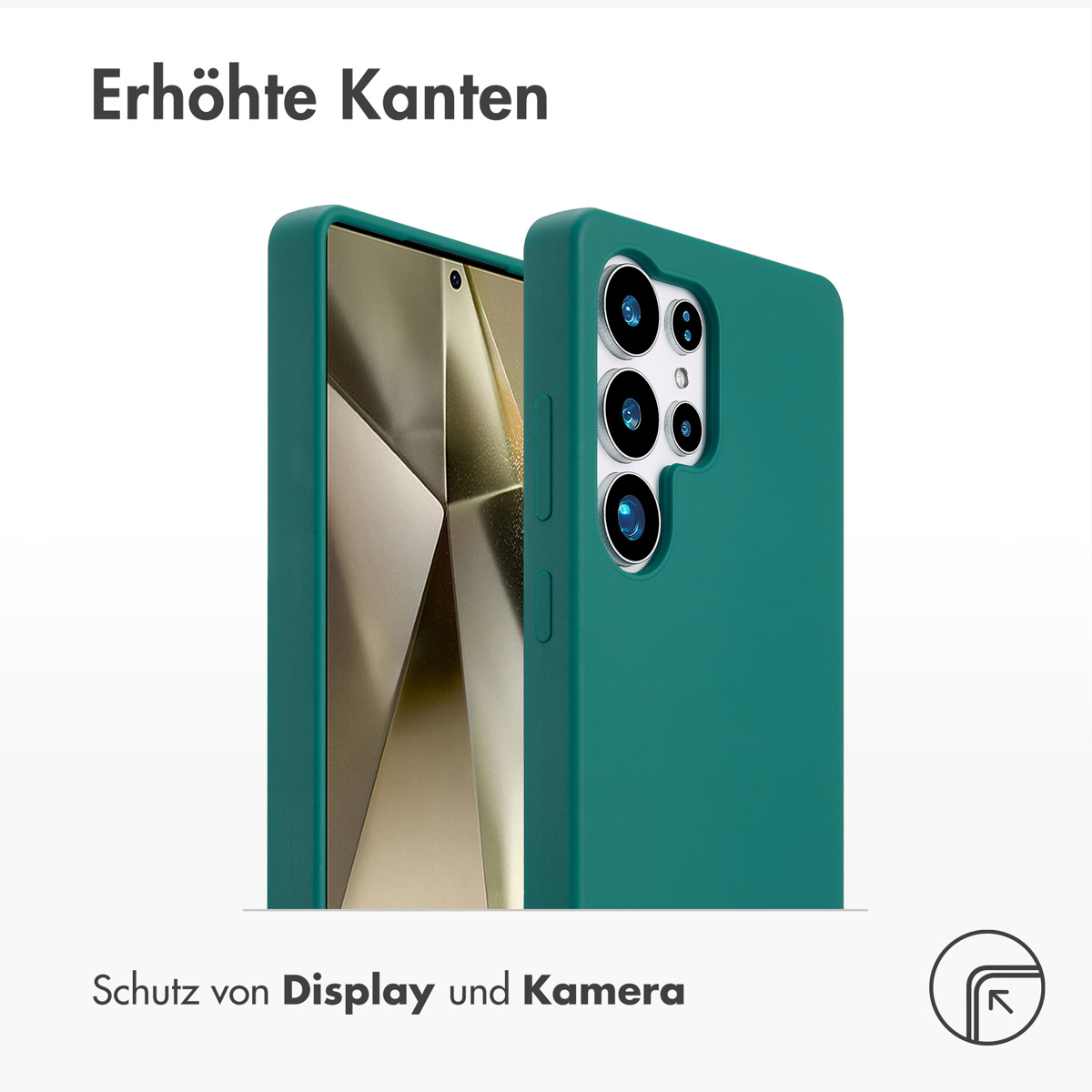 Accezz Liquid Silicone Backcover met MagSafe Samsung Galaxy S25 Ultra - Forest Green - Afbeelding 8