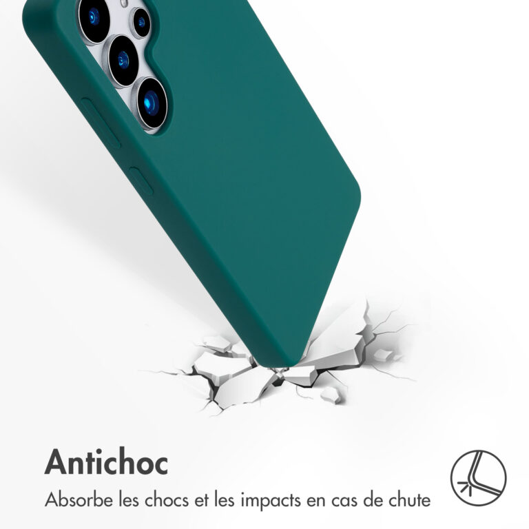 Accezz Liquid Silicone Backcover met MagSafe Samsung Galaxy S25 Ultra - Forest Green - Afbeelding 9