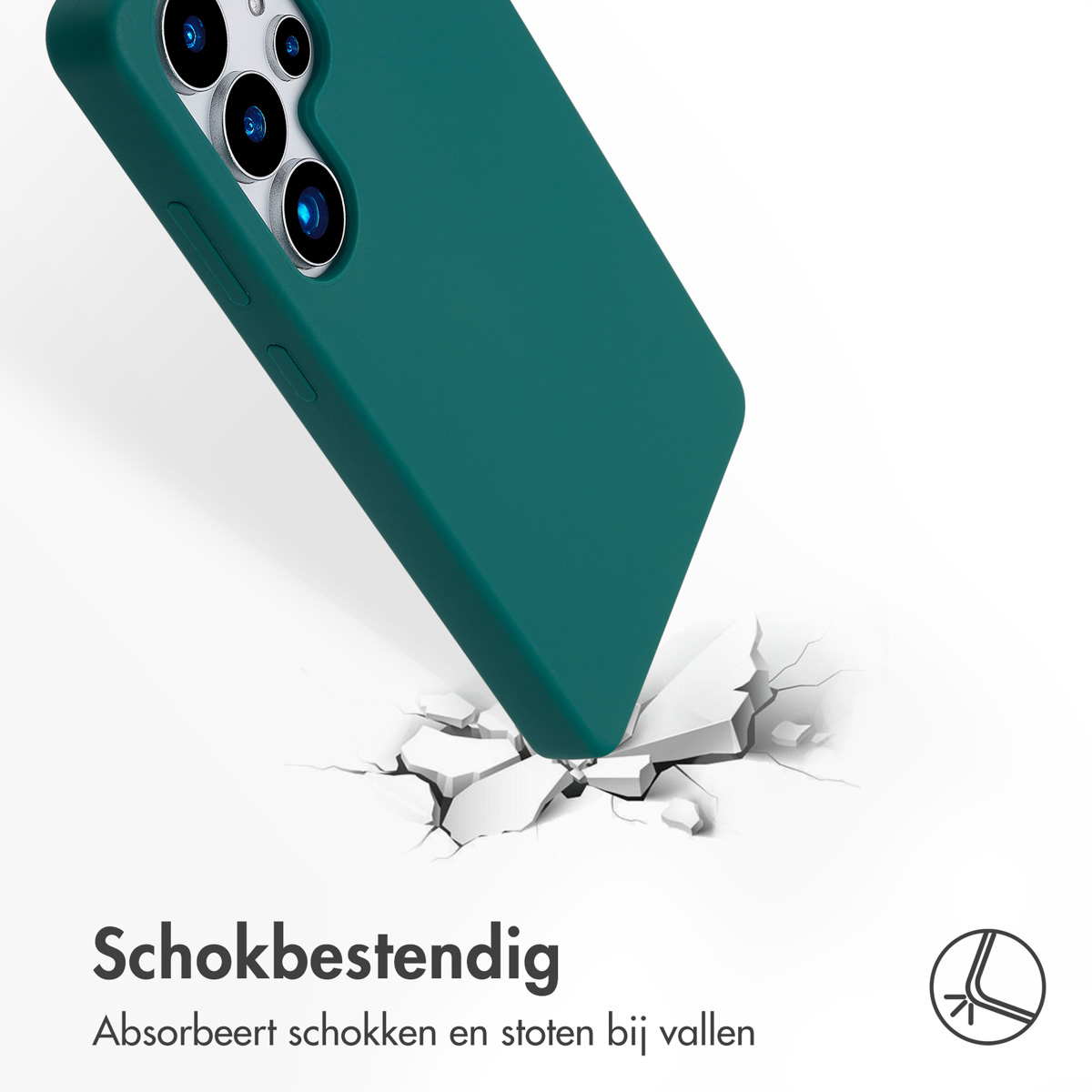 Accezz Liquid Silicone Backcover met MagSafe Samsung Galaxy S25 Ultra - Forest Green - Afbeelding 6