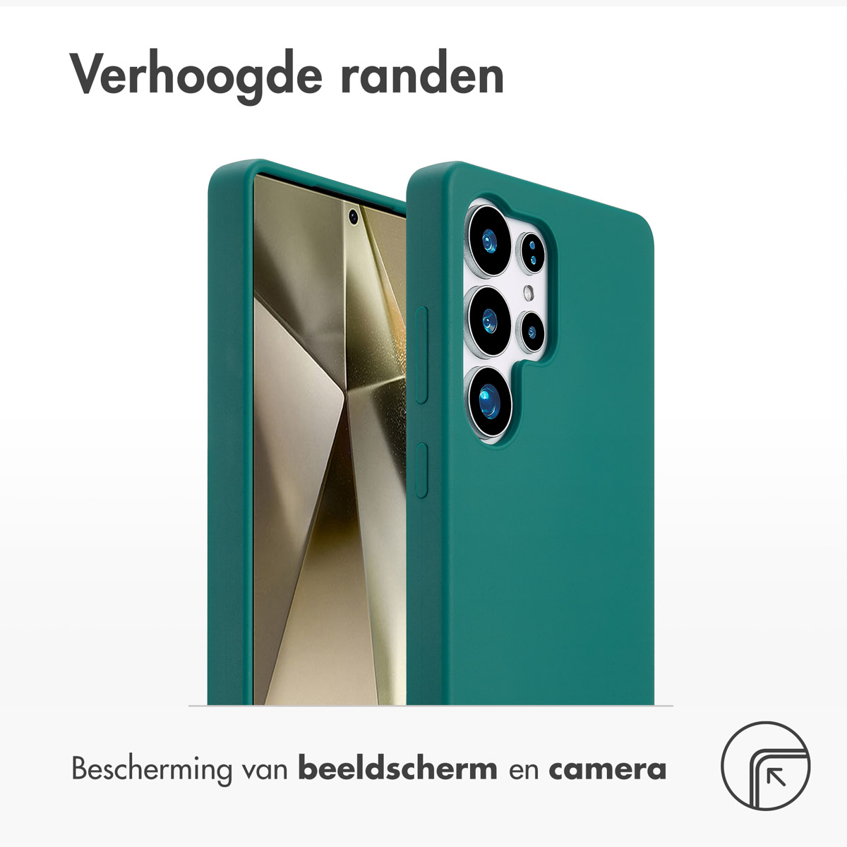 Accezz Liquid Silicone Backcover met MagSafe Samsung Galaxy S25 Ultra - Forest Green - Afbeelding 2