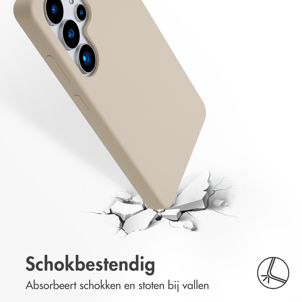 Accezz Liquid Silicone Backcover met MagSafe Samsung Galaxy S25 Ultra - Stone - Afbeelding 3