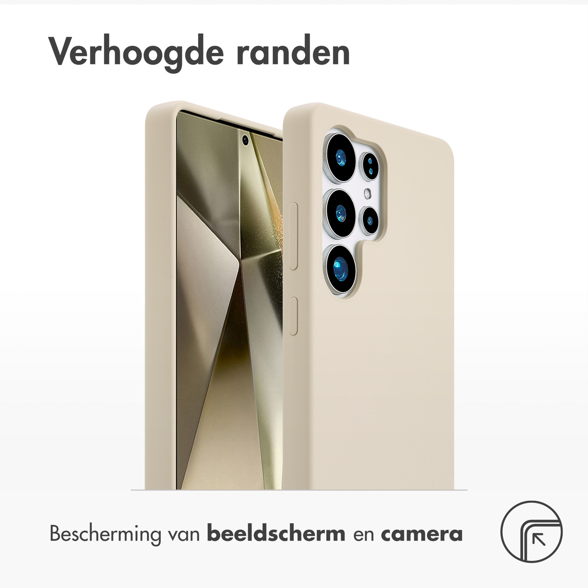 Accezz Liquid Silicone Backcover met MagSafe Samsung Galaxy S25 Ultra - Stone - Afbeelding 2