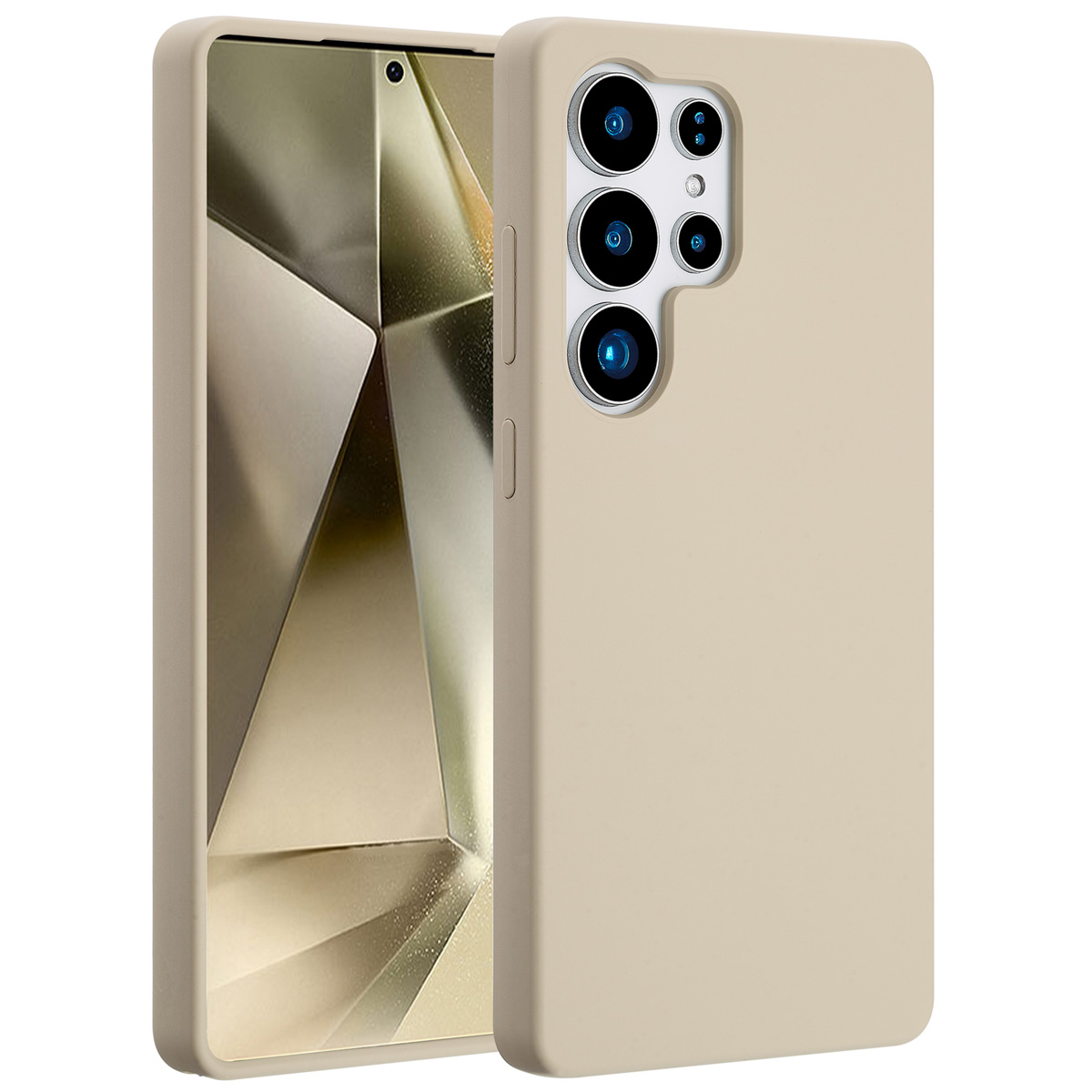 Accezz Liquid Silicone Backcover met MagSafe Samsung Galaxy S25 Ultra - Stone - Afbeelding 3