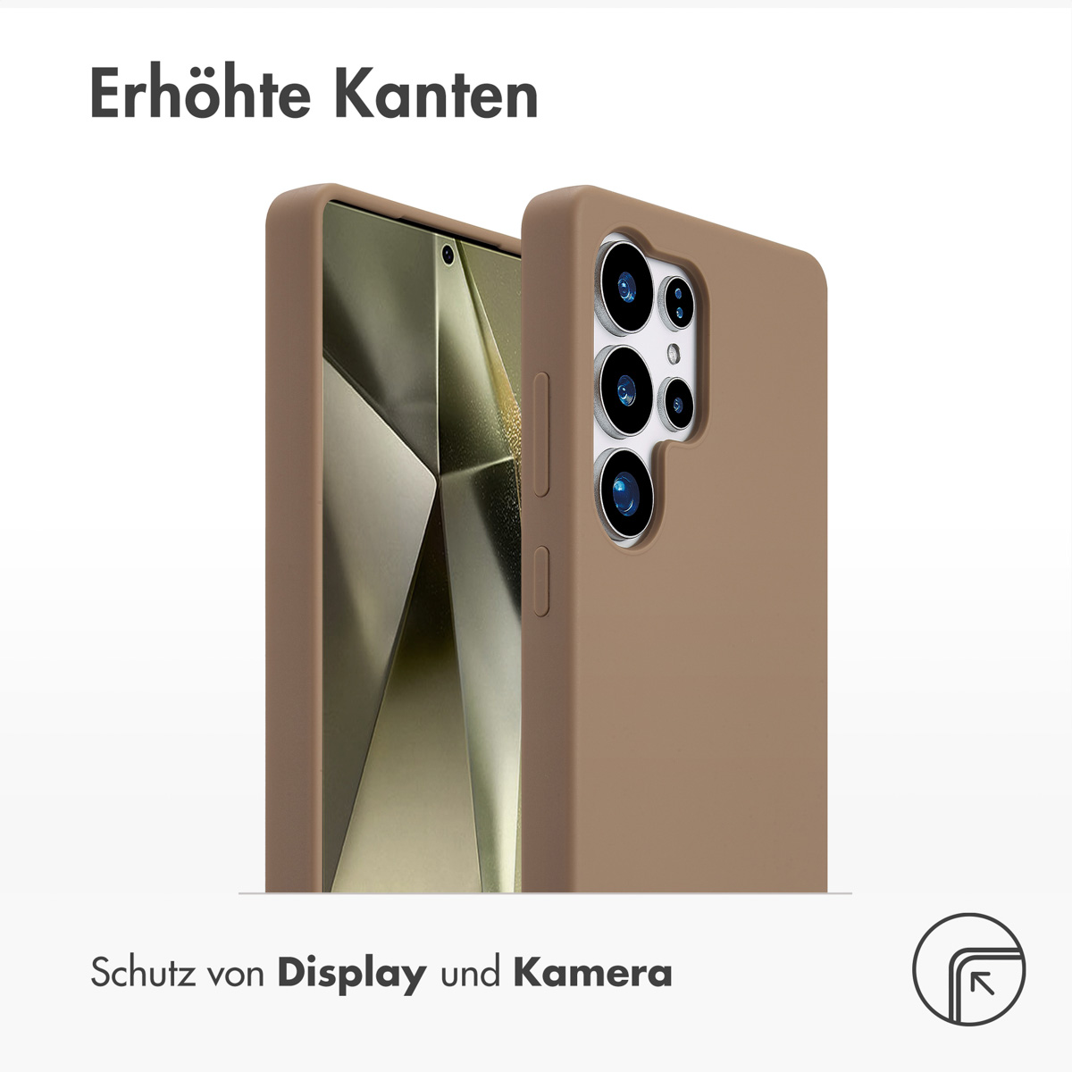 Accezz Liquid Silicone Backcover met MagSafe Samsung Galaxy S25 Ultra - Lichtbruin - Afbeelding 8