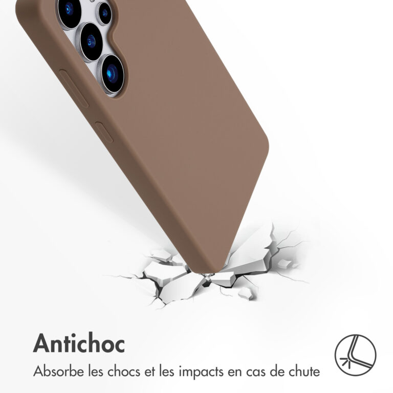 Accezz Liquid Silicone Backcover met MagSafe Samsung Galaxy S25 Ultra - Lichtbruin - Afbeelding 9